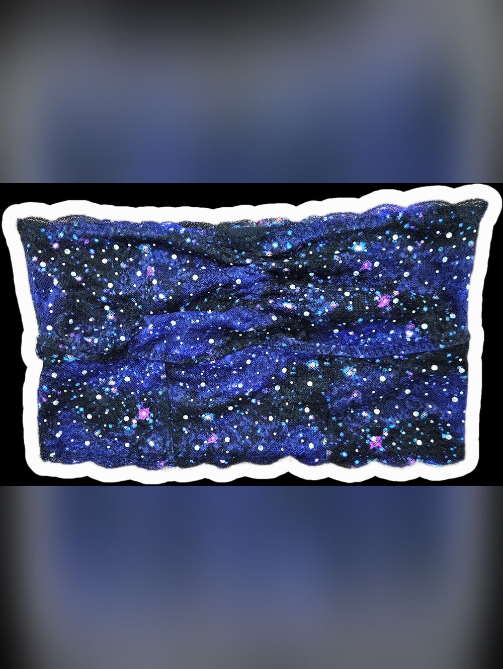 Galaxy Print Rhinestone Stretch Bandeau